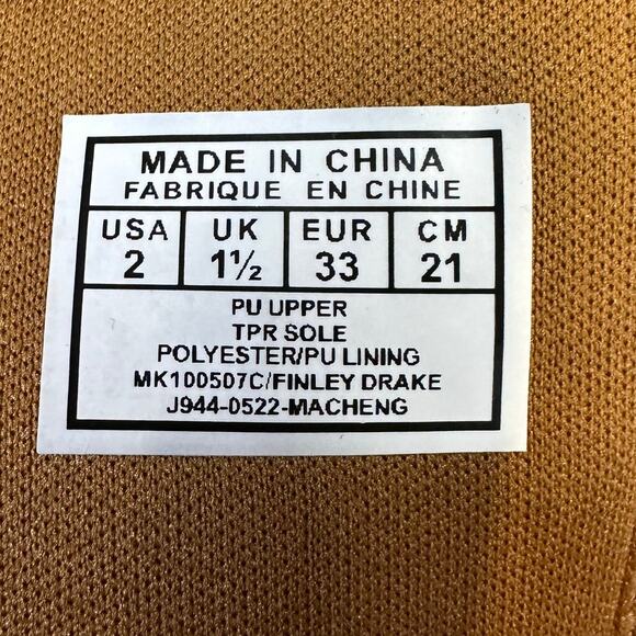 Michael Kors Finley Drake Brown Faux Leather Knee High Logo Riding Boot Girl’s 2 - Picture 7 of 7